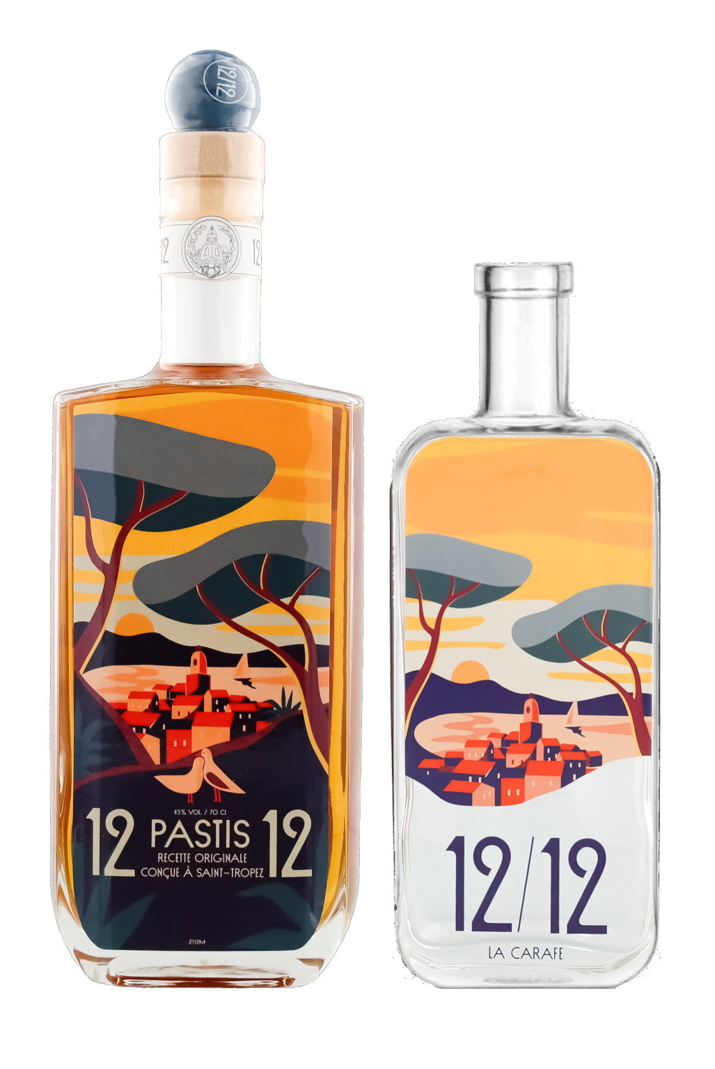 12/12 Pastis de Saint Tropez Rendezvous en Terrasse 0.7L (45% Vol.) + Carafe