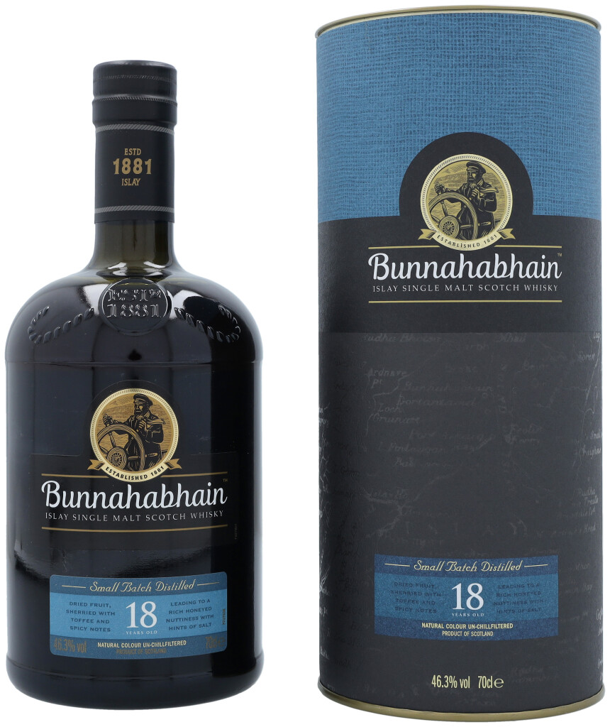 Bunnahabhain 18 Years + GB 0.7L (46.3% Vol.)