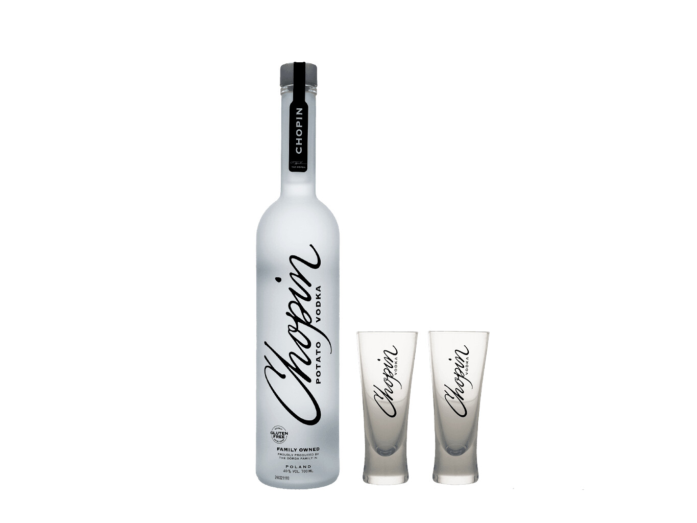 Chopin Potato Vodka + 2 Shot Gläser 0,7L (40% Vol.)