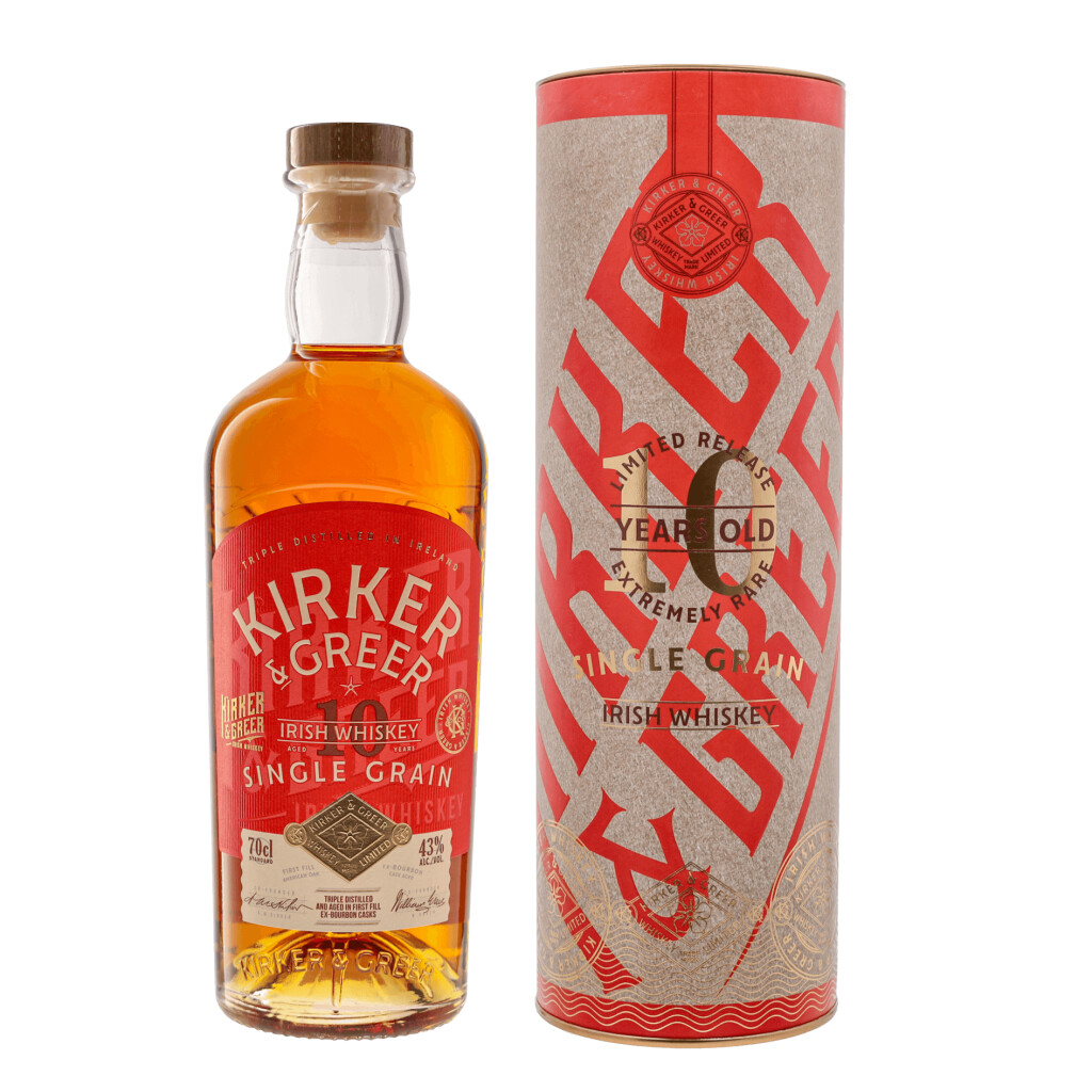 Kirker & Greer Single Grain 10 Years + GB 0.7L (43% Vol.)