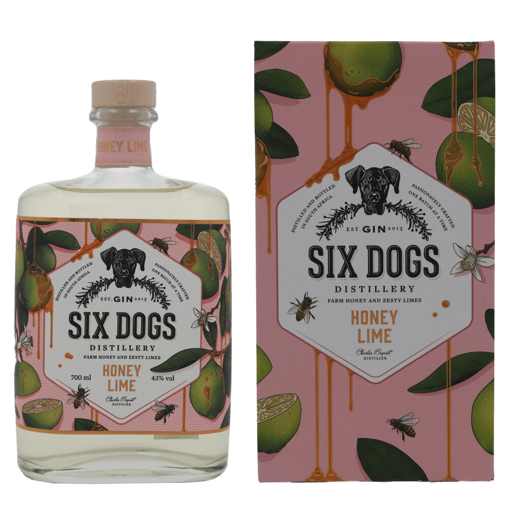 Six Dogs Honey Lime + GB 0.7L (43% Vol.)