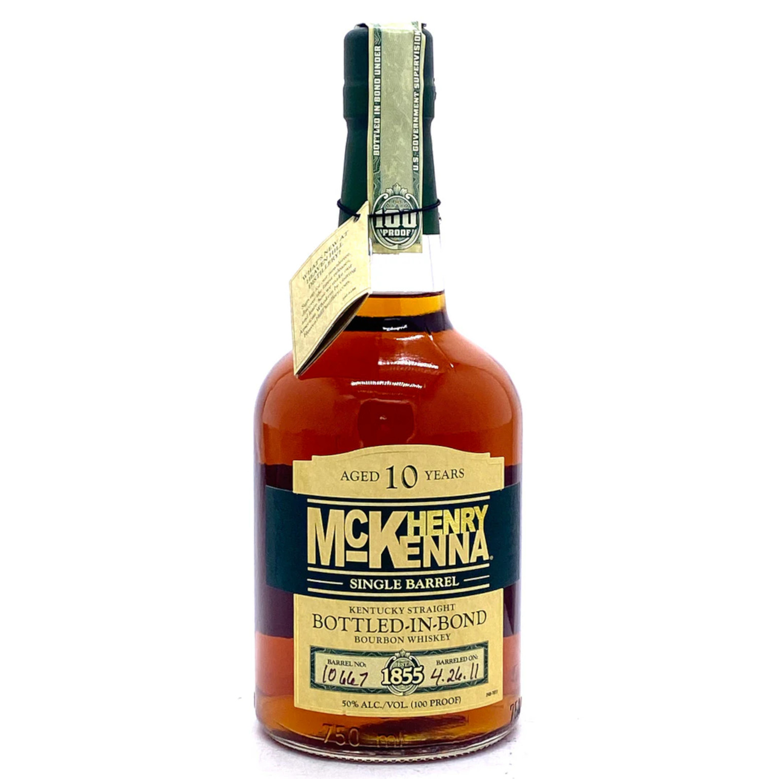 Henry McKenna 10 YO Bourbon Whiskey Bottled in Bond 0.7L (50% Vol.)