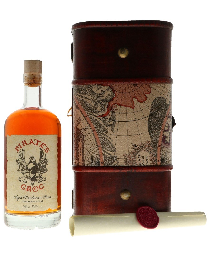 Pirate's Grog Golden Rum - Personalised Gift Chest 0.70L (37.50% Vol.)