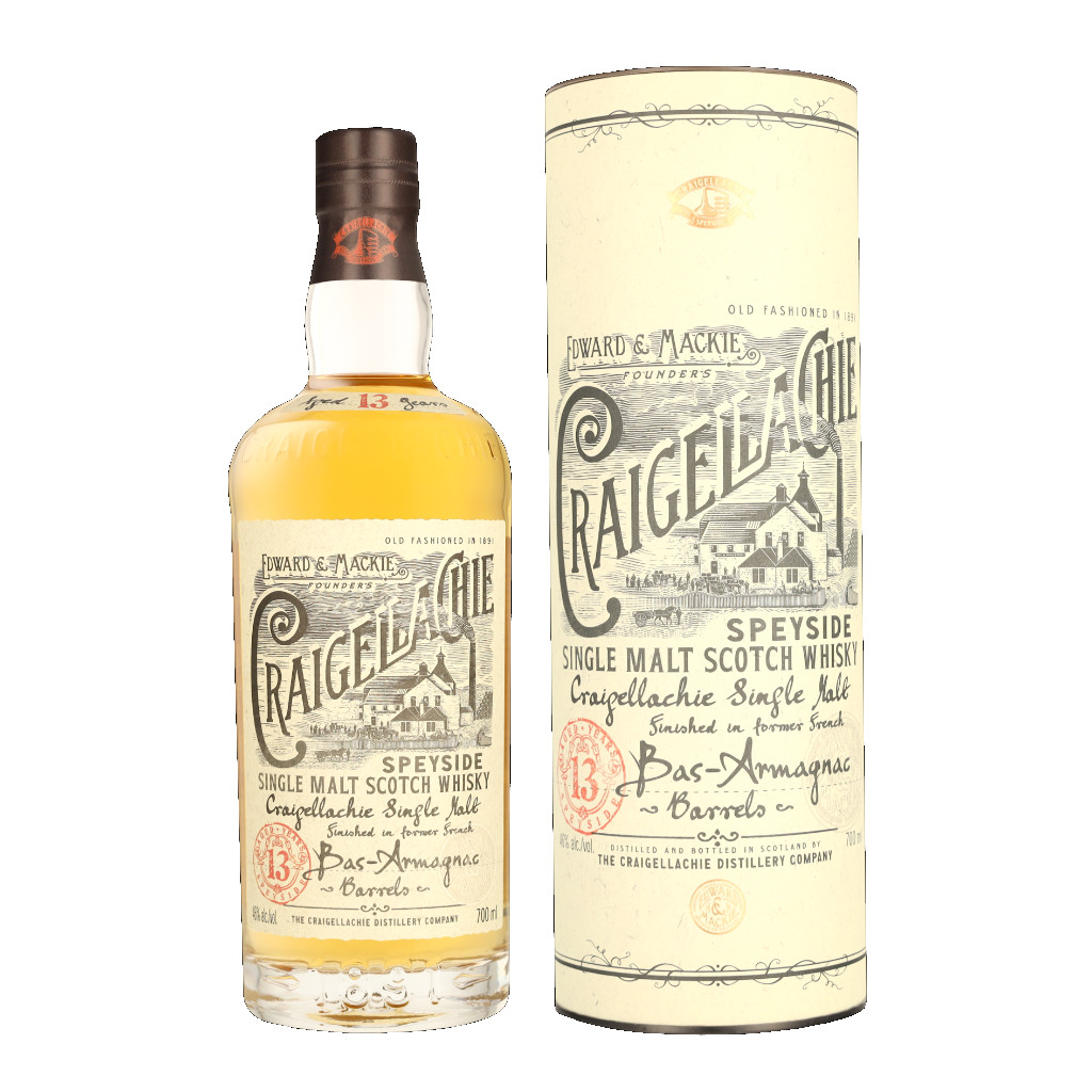 Craigellachie 13 YO Armagnac Cask Finish + GB 0.7L (46% Vol.)