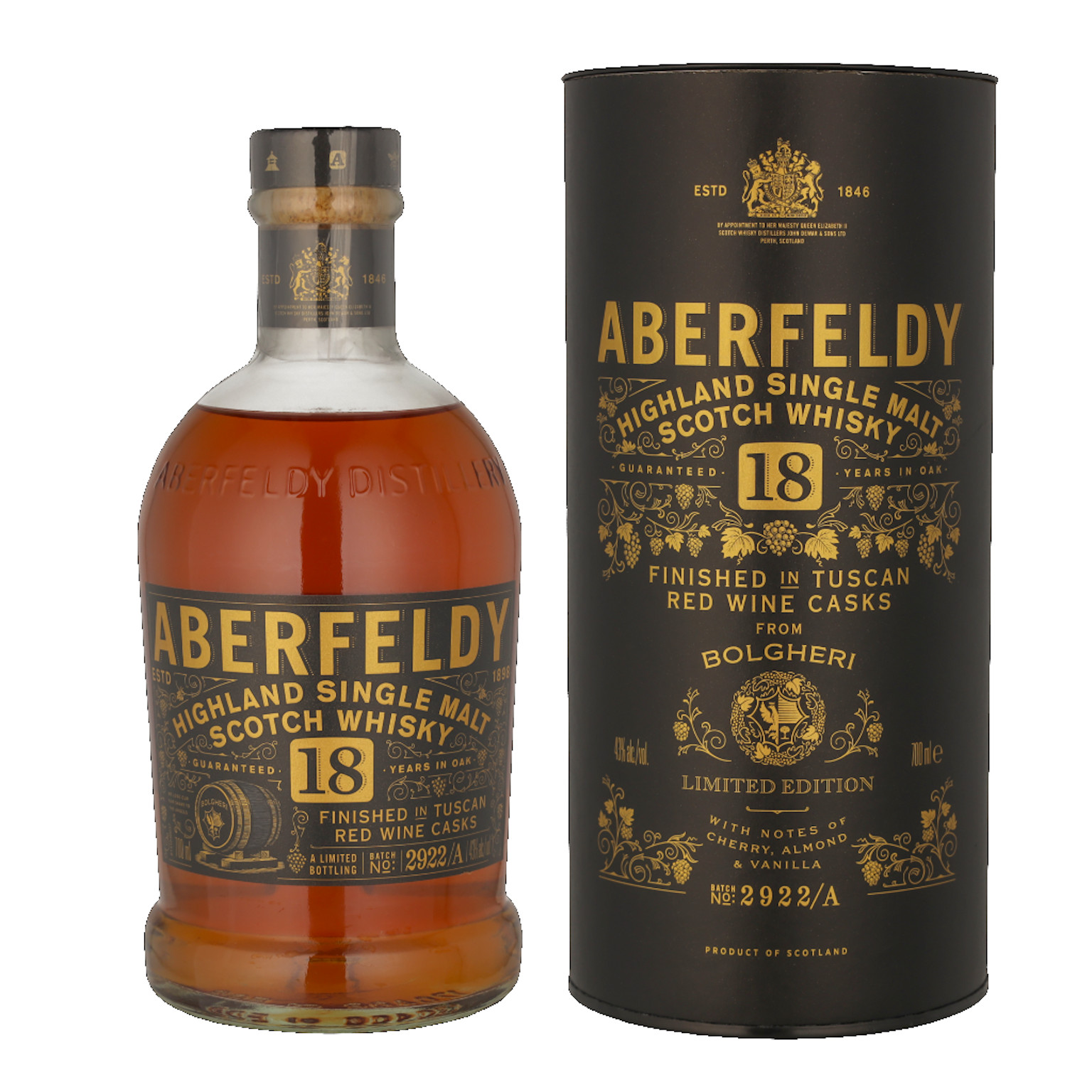 Aberfeldy 18 Years Bolgheri Tuscan Cask Finish + GP 0.7L (43% Vol.)