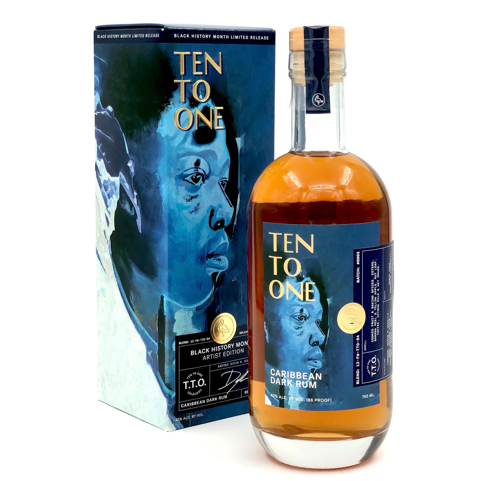 Ten to One Dark Rum Black History Month 0.7L (43% Vol.)