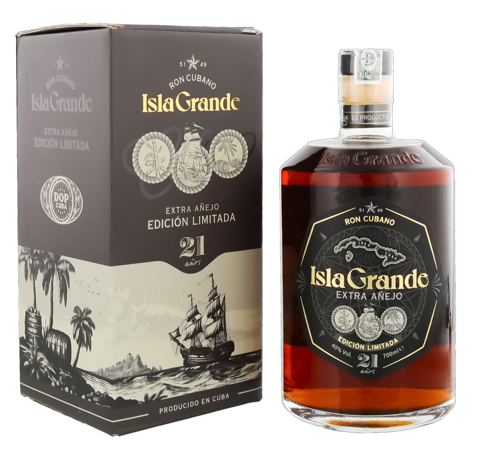 Isla Grande Ron Extra Anejo 21YO Edicion Limitada 0,7L (40% Vol.) + GB