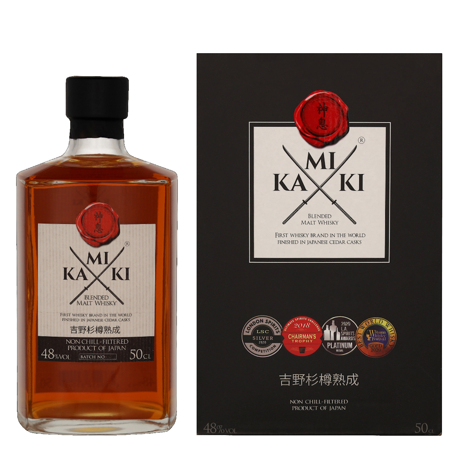 Kamiki Blended Malt Whisky 0,5L (48% Vol.) + GP