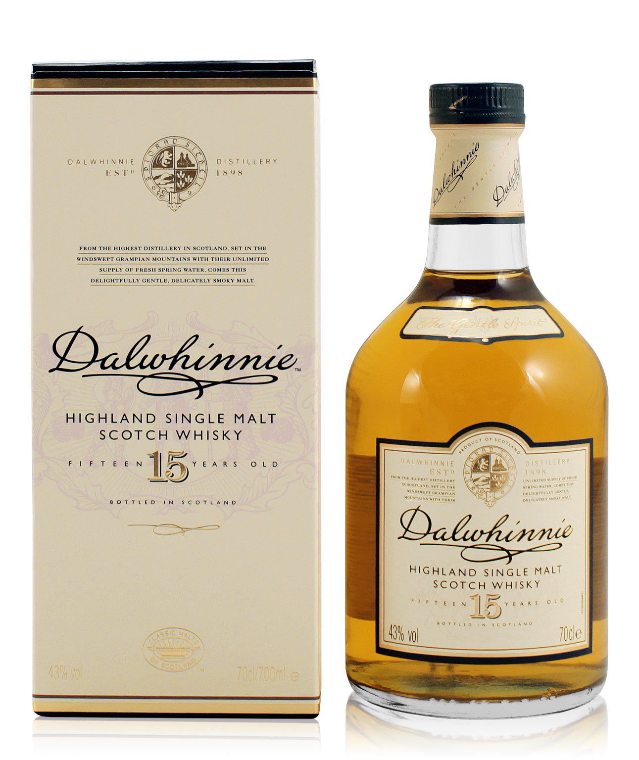 Dalwhinnie 15 YO Highland Single Malt Whisky 0,7L (43% Vol.)