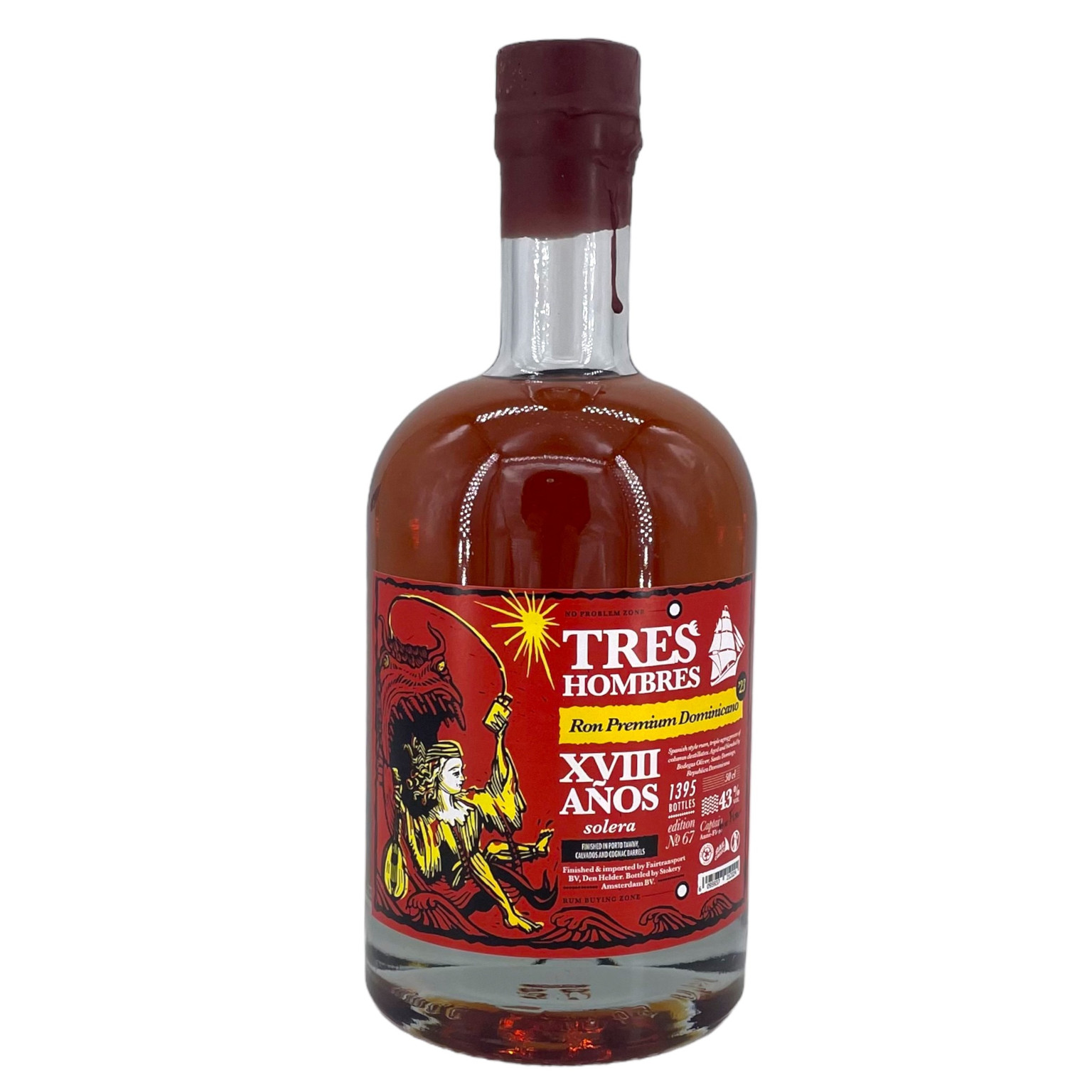 Tres Hombres Ed. 67 Republica Dominicana 18 YO Solera 0.7L (43 % Vol.)