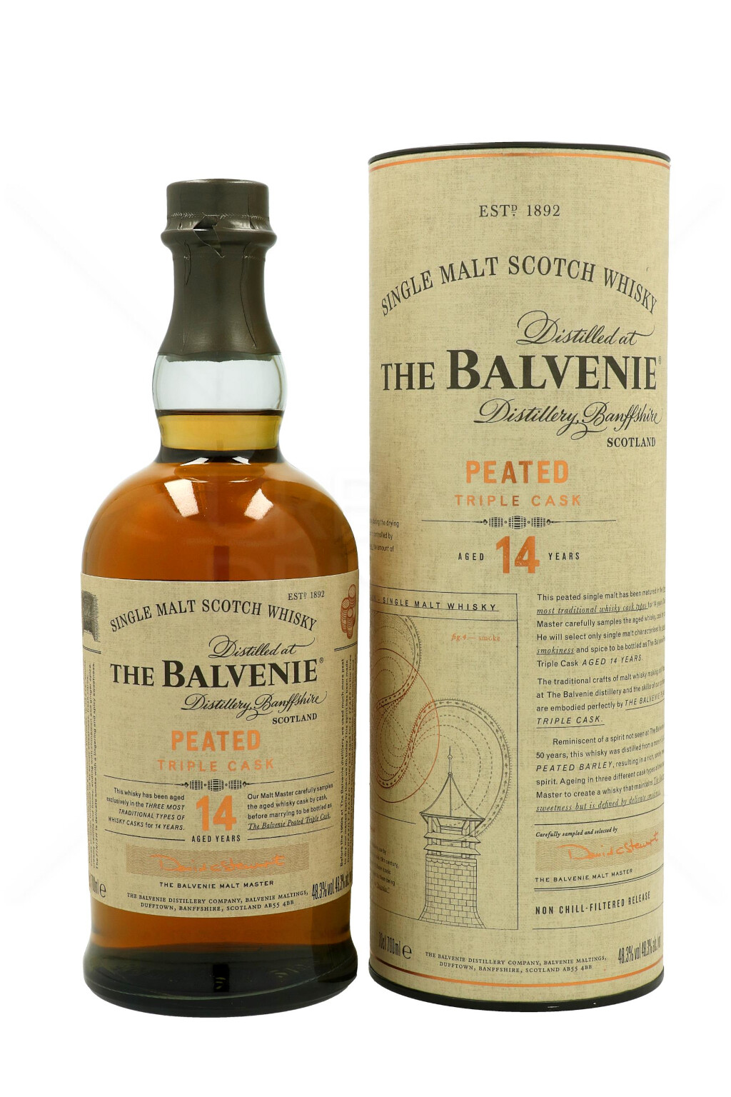 The Balvenie 14 YO Peated Triple Cask Scotch Malt Whisky 0,7L (48,3% Vol.)