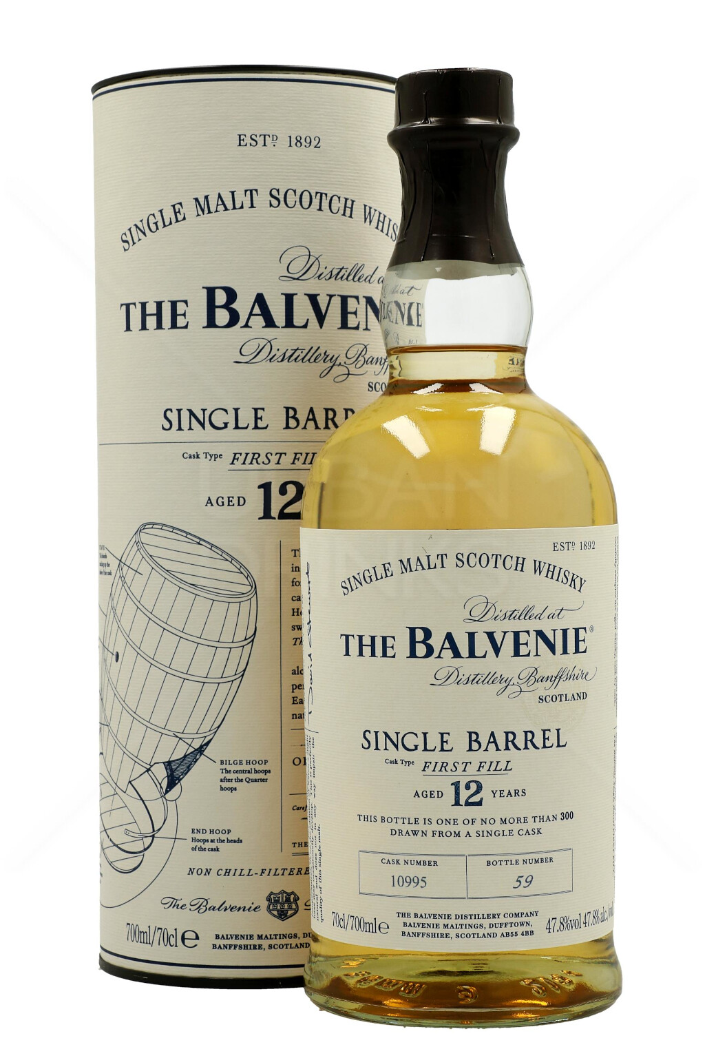 The Balvenie 12 YO First Fill Single Barrel Scotch Malt Whisky 0,7L (47,8% Vol.)