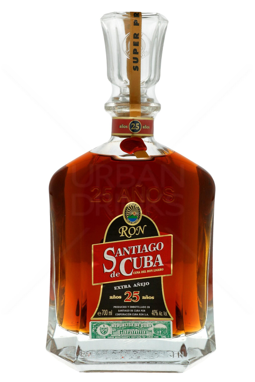 Santiago De Cuba 25 Years Extra Rum 0,7L (40% Vol.)