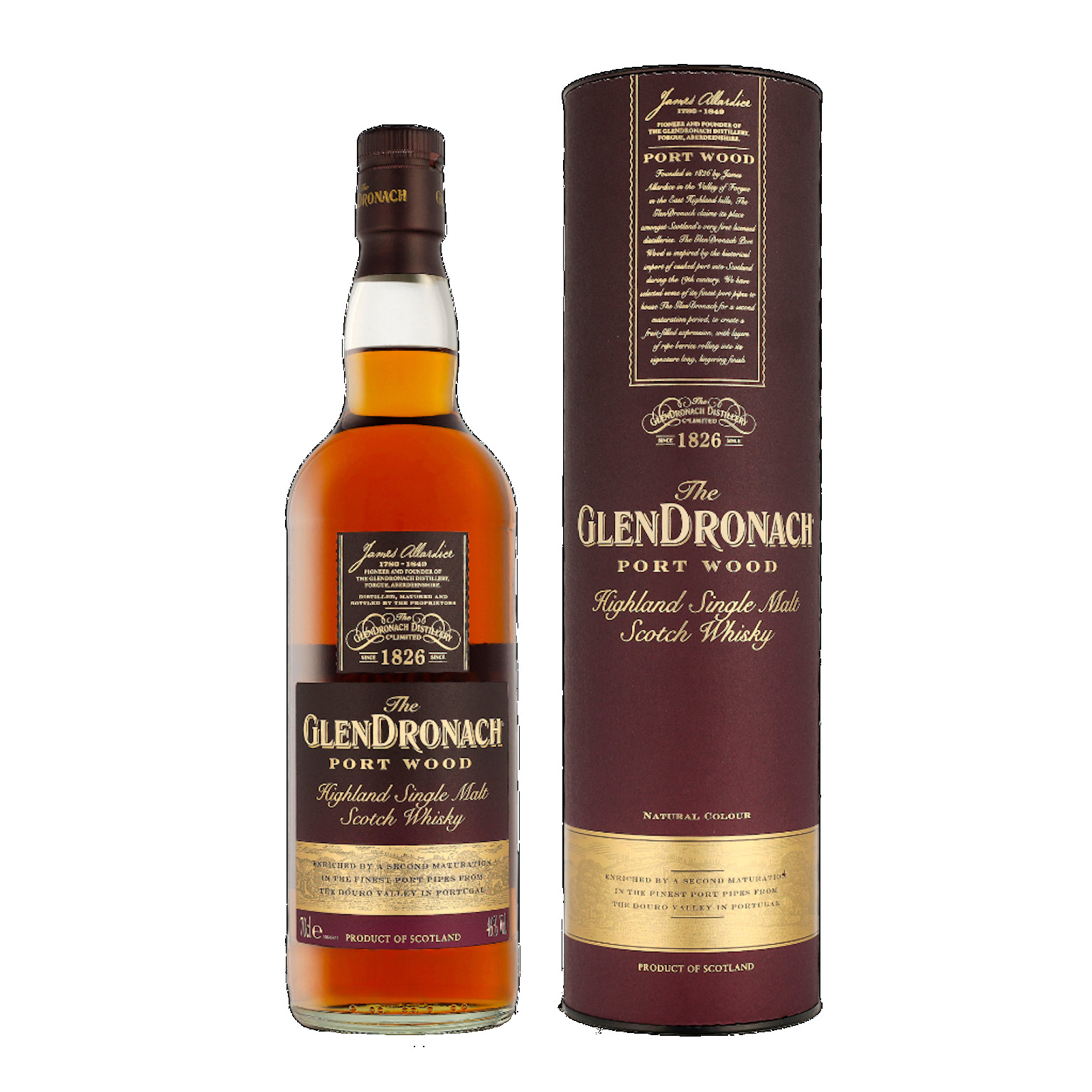 The Glendronach Port Wood + GP 0.7L (46% Vol.)