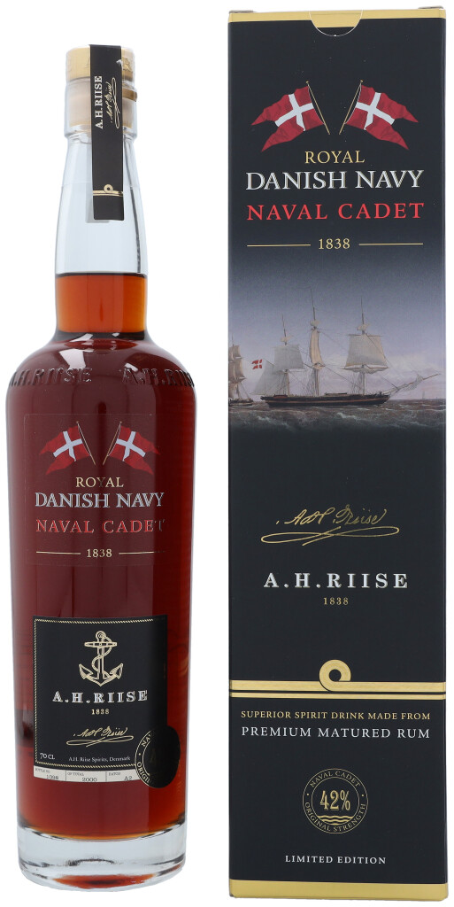 A.H. Riise Royal Danish Navy Naval Cadet + GB 0.7L (42% Vol.)