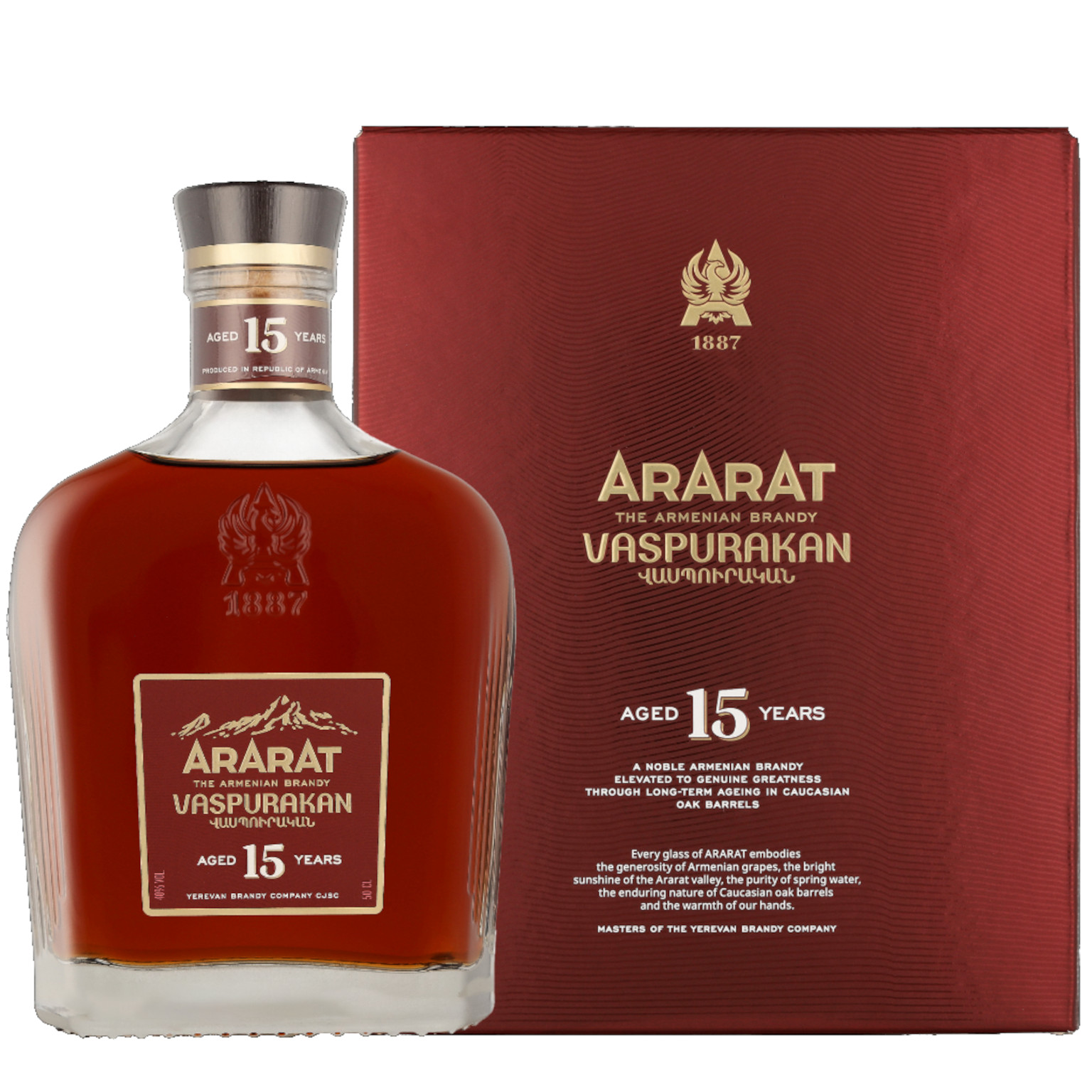 Ararat 15 YO Vaspurakan + GB 0.5L (40% Vol.)