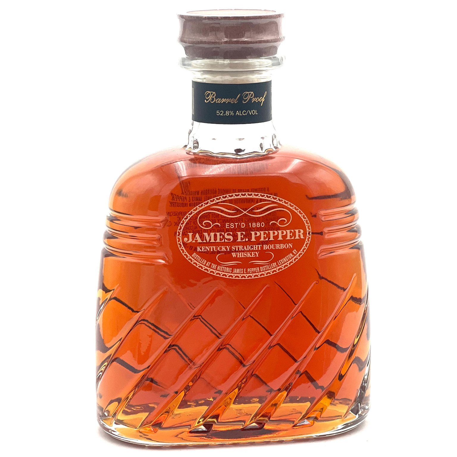 James E. Pepper "Decanter" Barrel Proof Bourbon Whiskey 0.7L (52.8% Vol.)