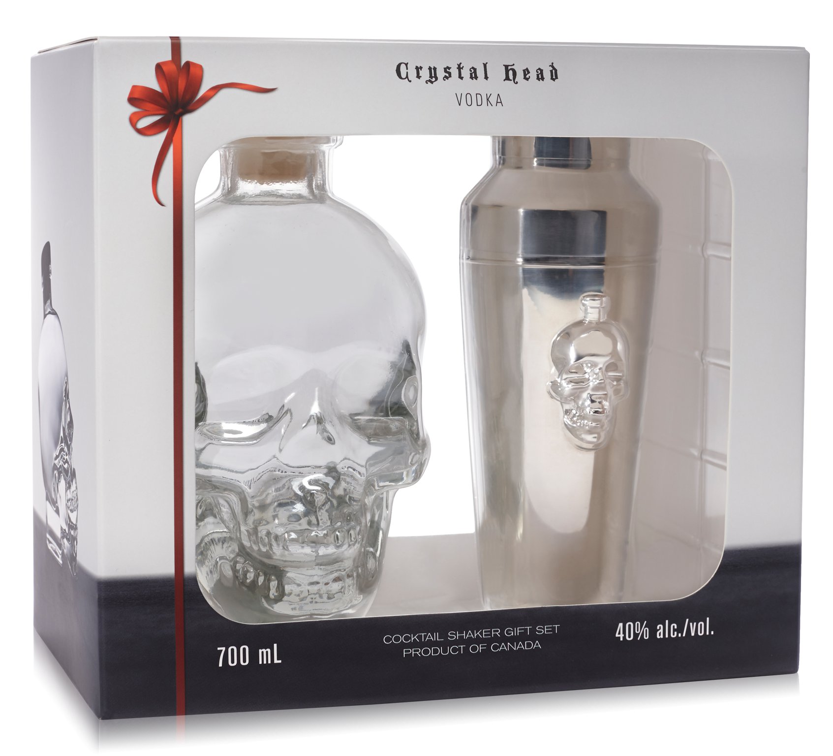 Dan Aykroyds Crystal Head Vodka 0,7L (40% Vol.) Geschenkset mit Cocktail Shaker