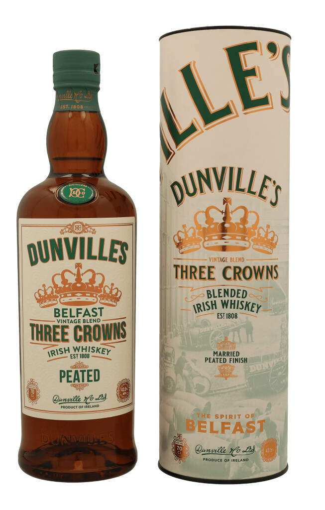 Dunville's Three Crowns Peated + GB 0.7L (43.5% Vol.)