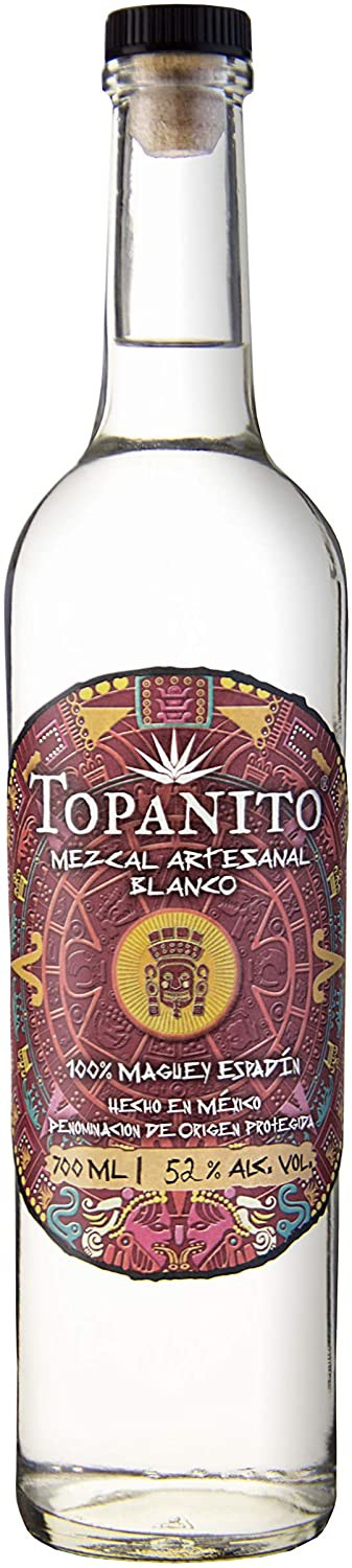 Topanito Mezcal Artesanal Blanco 100% Mague Espadín 0,7L (52% Vol.)