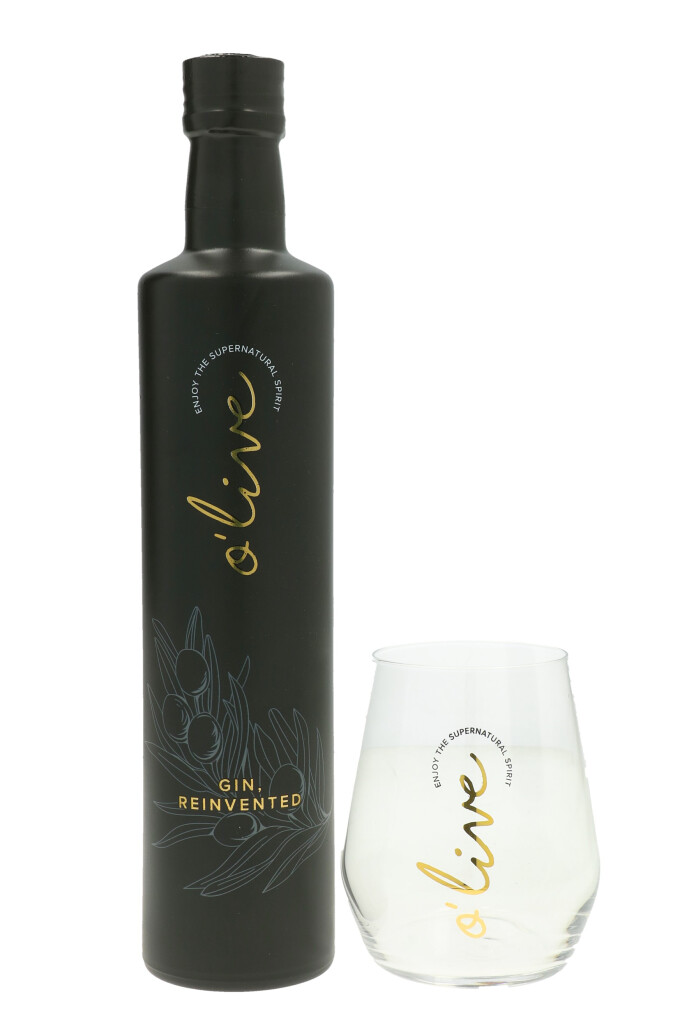 O'live Gin + 2 glasses 0.5L (40% Vol.)