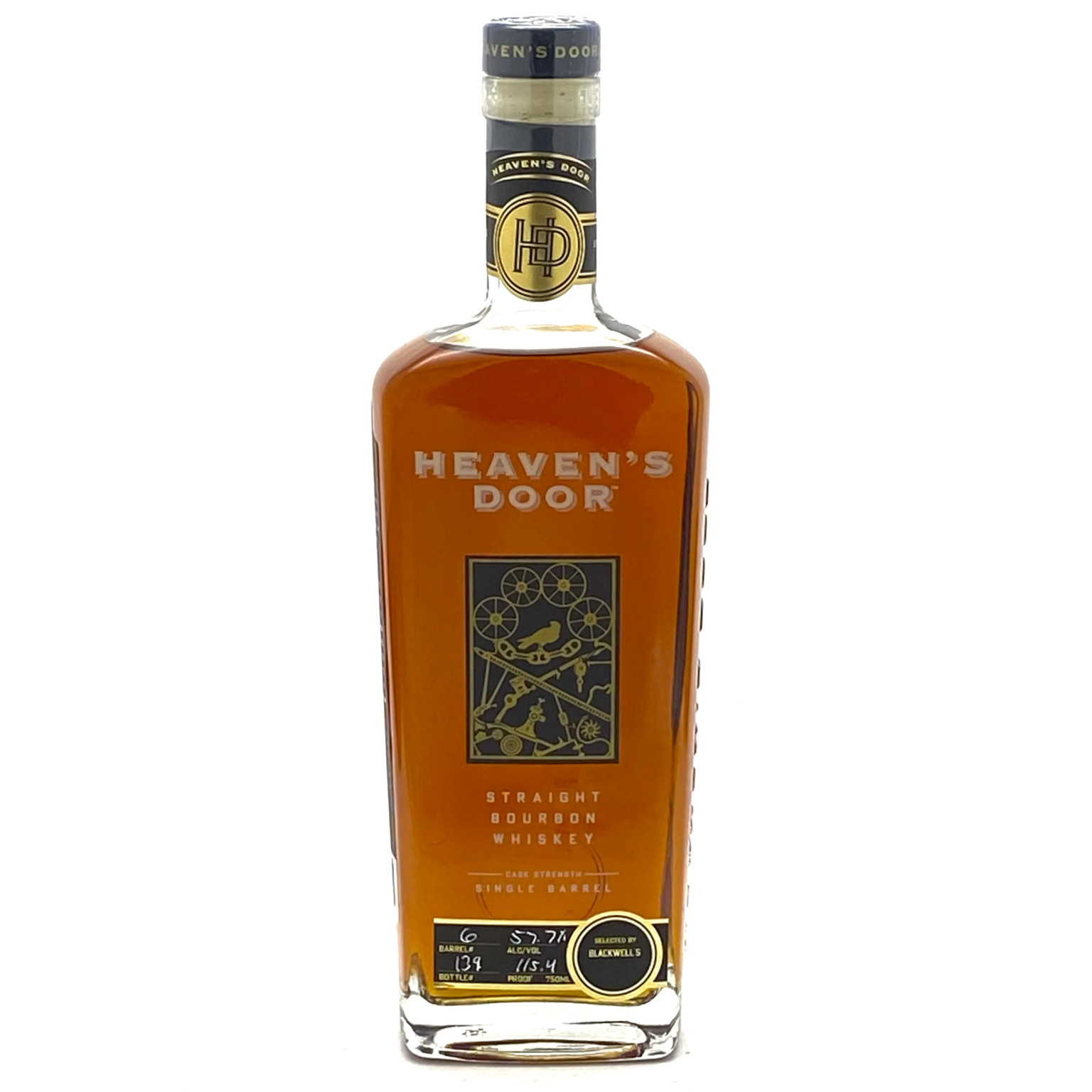 Heaven's Door Cask Strength Single Barrel Bourbon Whiskey 0.7L (57.7% Vol.)