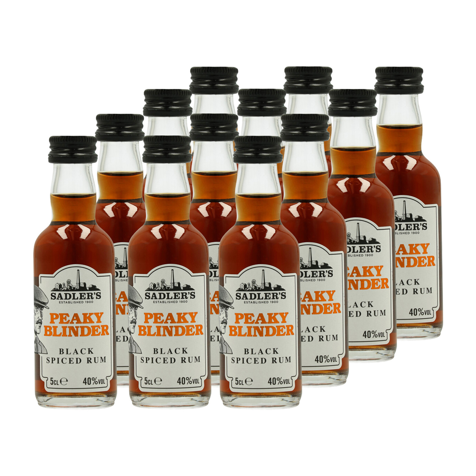 Peaky Blinder Black Spiced Rum 12x 0.05L (40% Vol.)