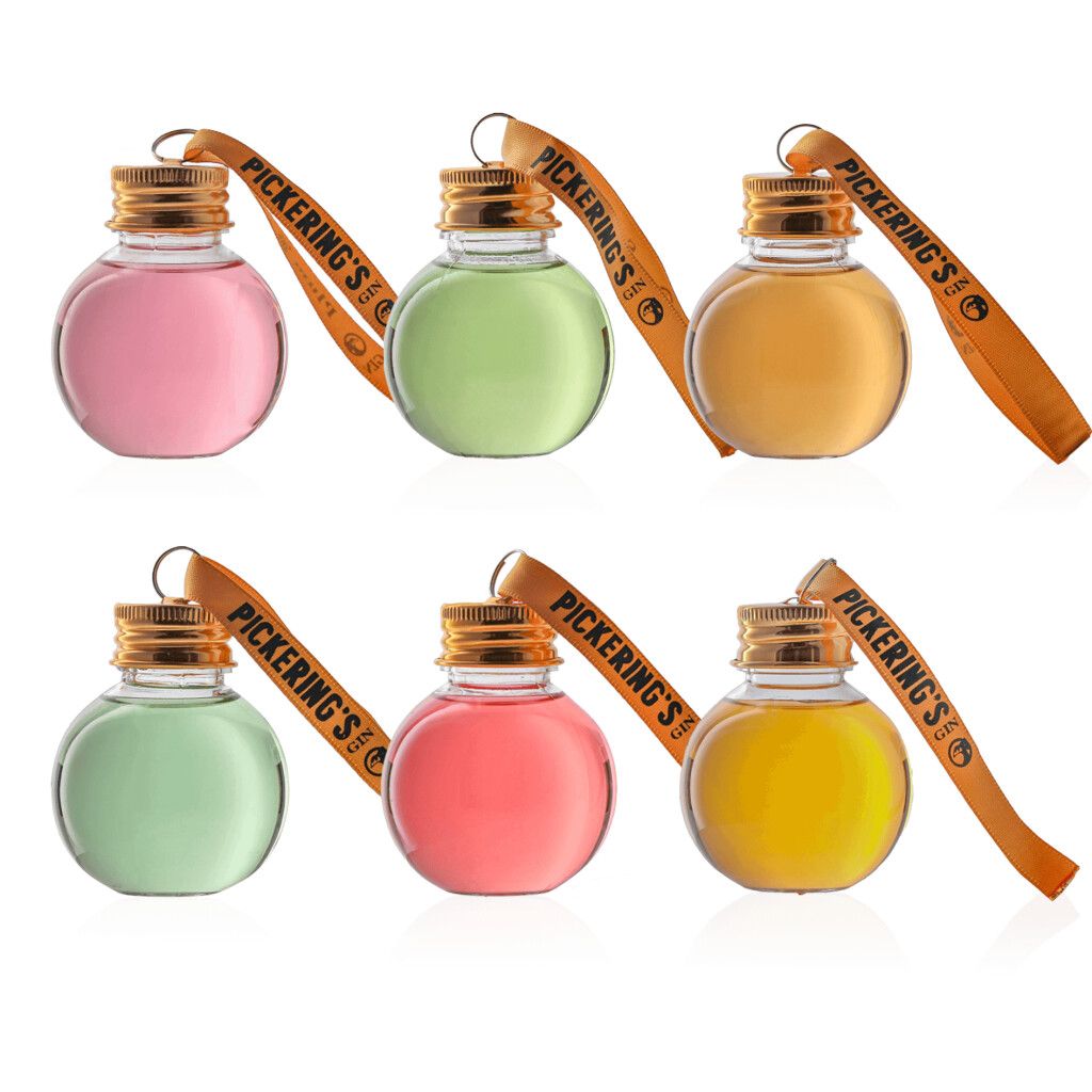 Pickering's Festively Flavoured Gin Baubles (6x5CL) + GB 0.3L (37.5% Vol.)