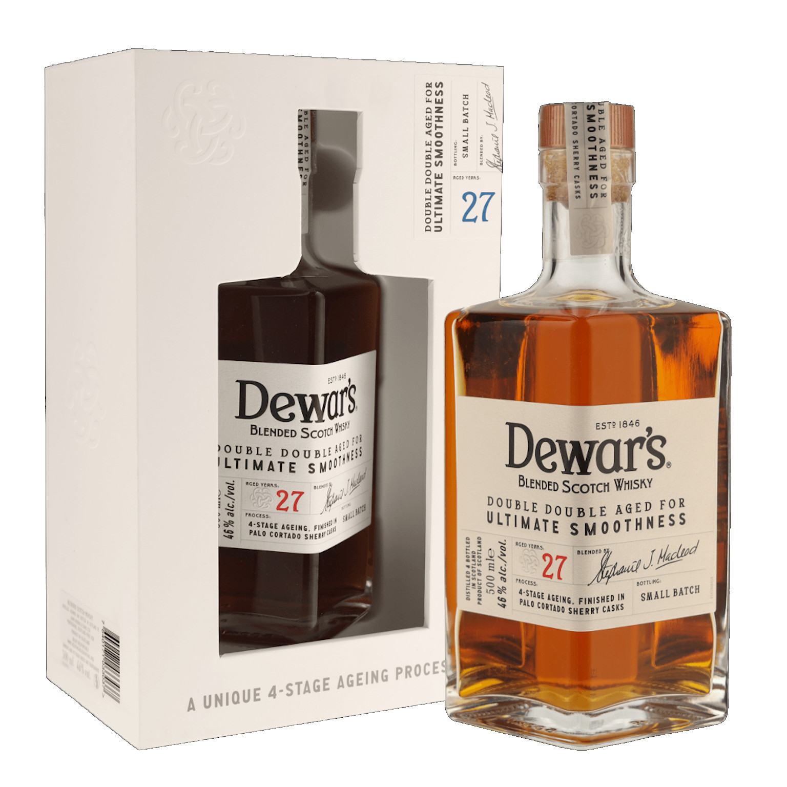 Dewar's 27 Years Double Double Aged + GP 0.5L (46% Vol.)