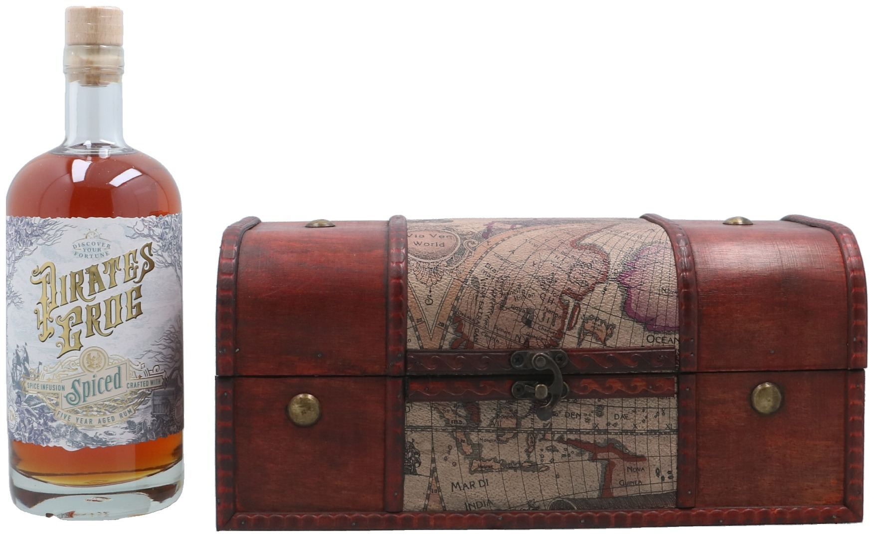Pirate's Grog Spiced Rum - Personalised Gift Chest 0.70L (37.50% Vol.)