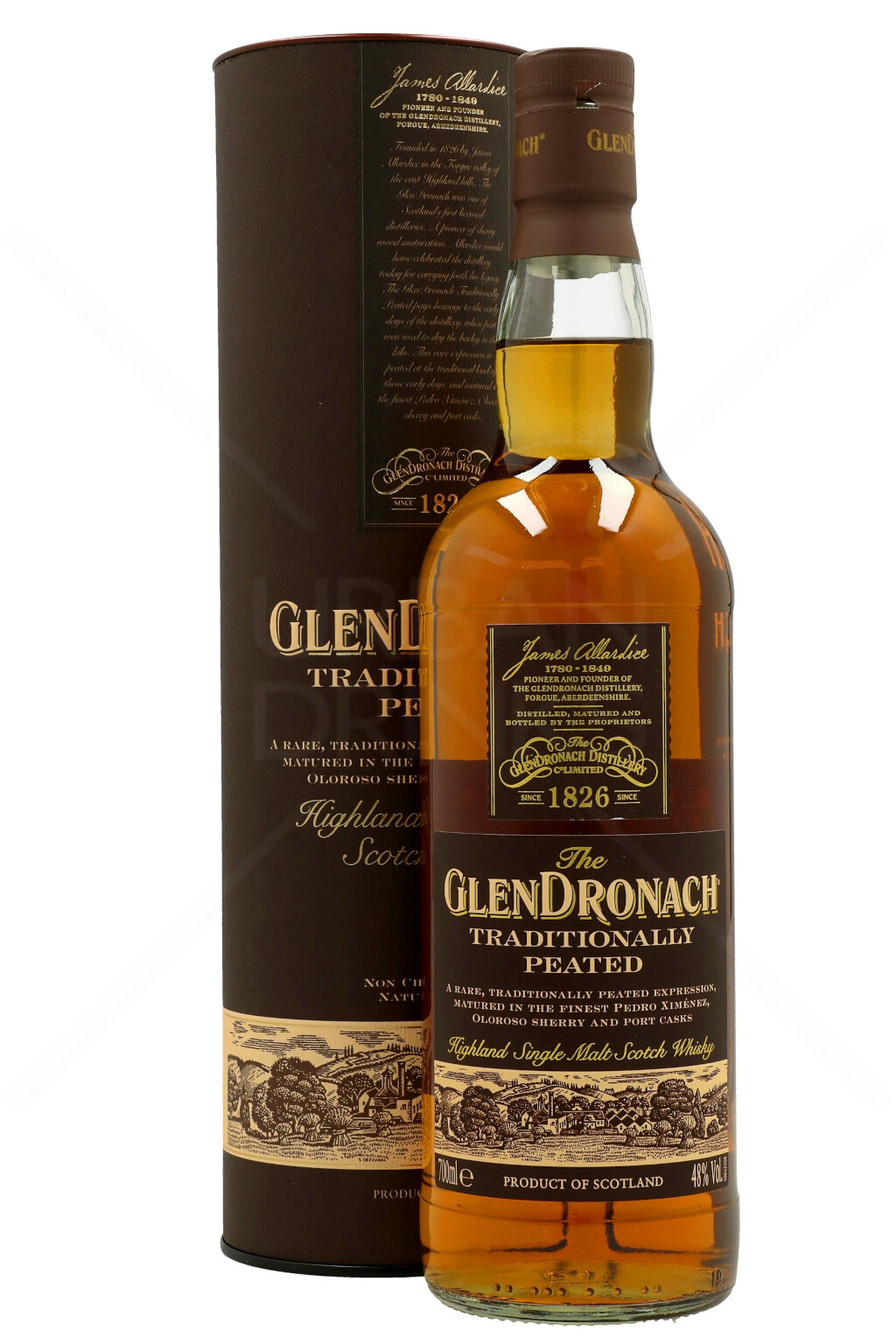 The Glendronach Traditionally Peated Scotch Malt Whisky 0,7L (48% Vol.)