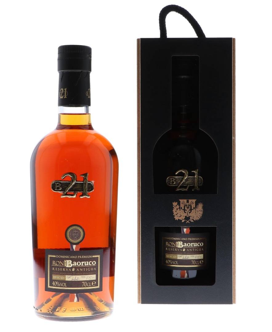 Baoruco Reserva Antigua Aged 21 YO Rum in Gift Box 0.70L (40% Vol.)