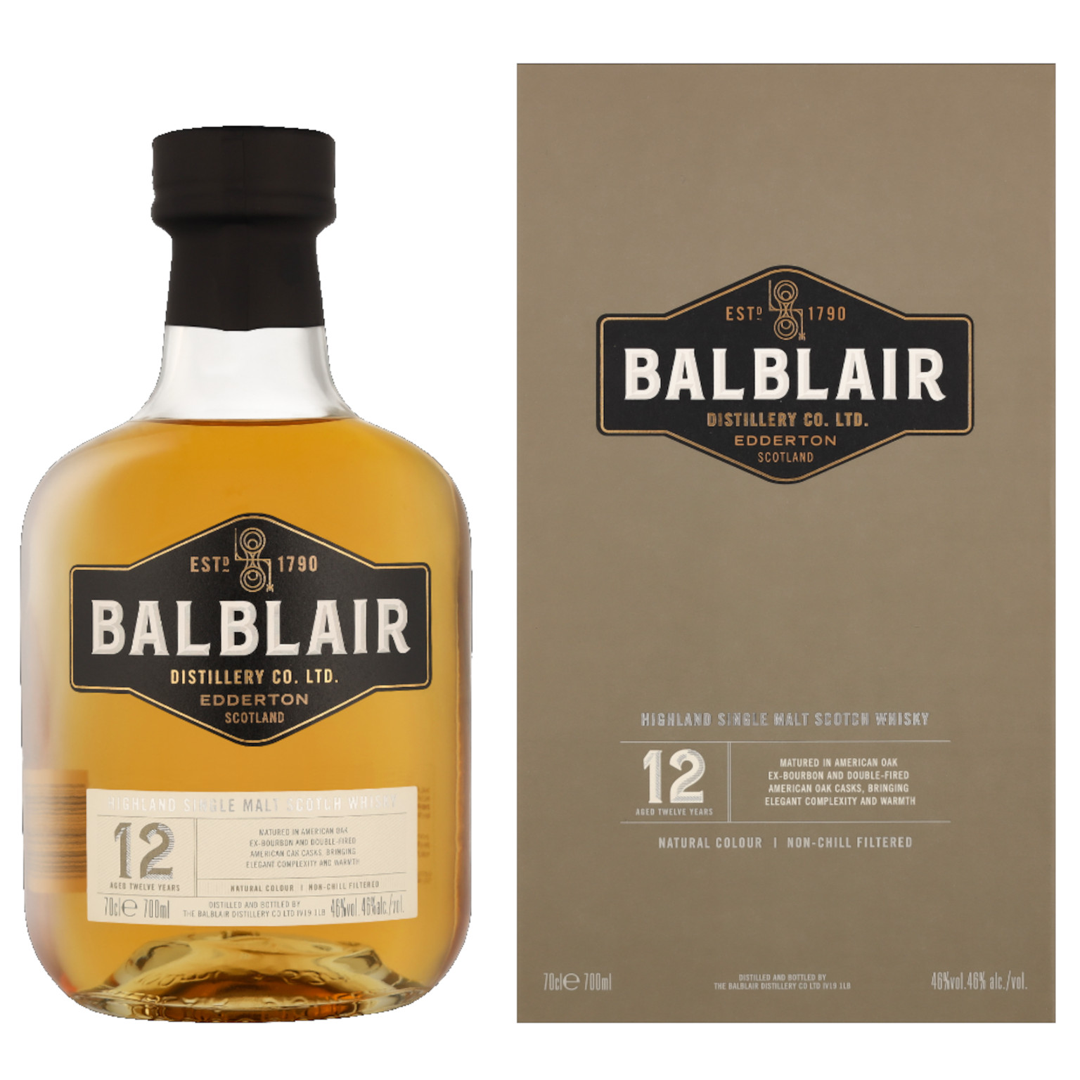 Balblair 12 YO + GB 0.7L (46% Vol.)