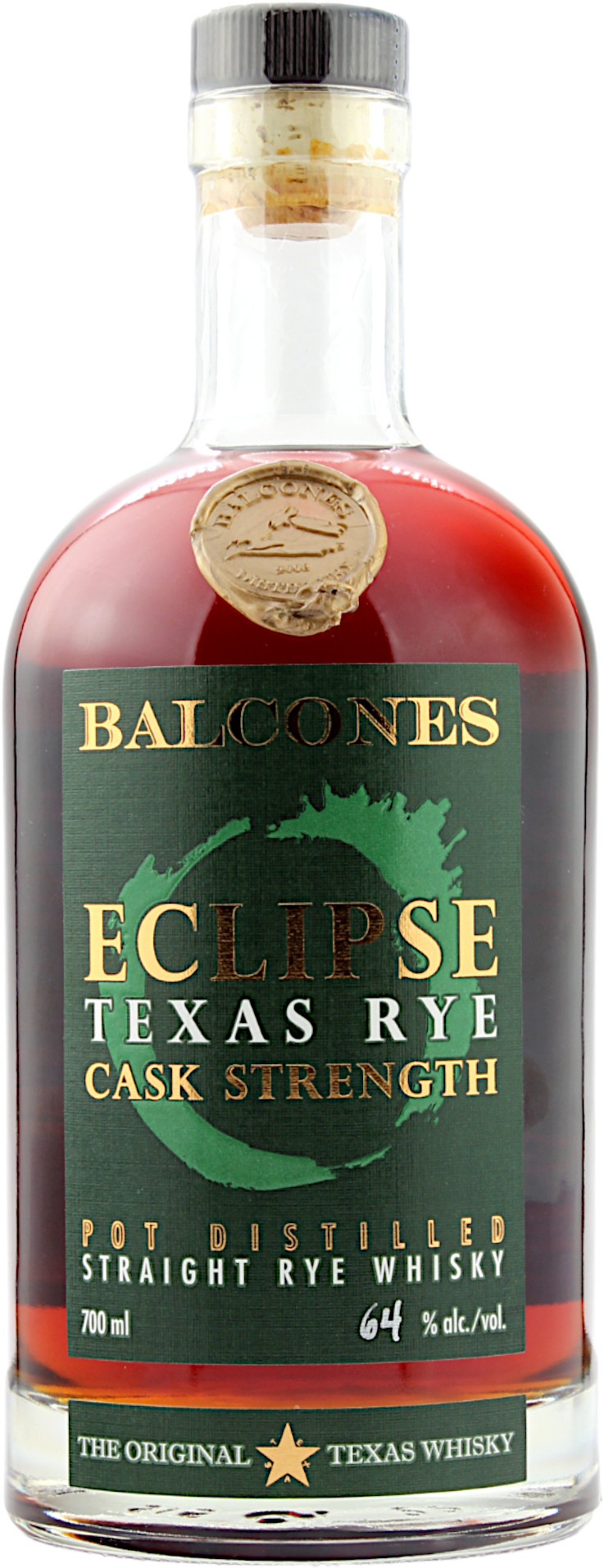 Balcones "Eclipse" Texas Rye Cask Strength Whisky 0.7L (64% Vol.)