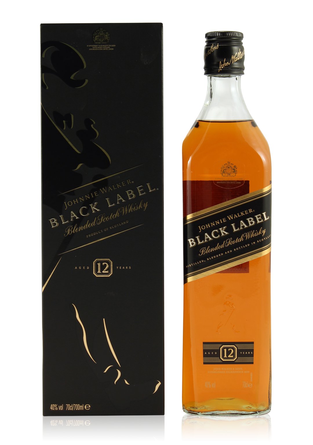 Johnnie Walker Black Label 12 YO Blended Scotch Whisky 0,7L (40% Vol.)