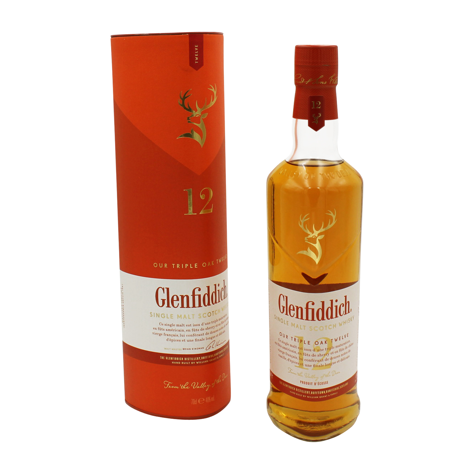 Glenfiddich 12 YO Triple Oak Whisky 0.7L (40% Vol.) with GB