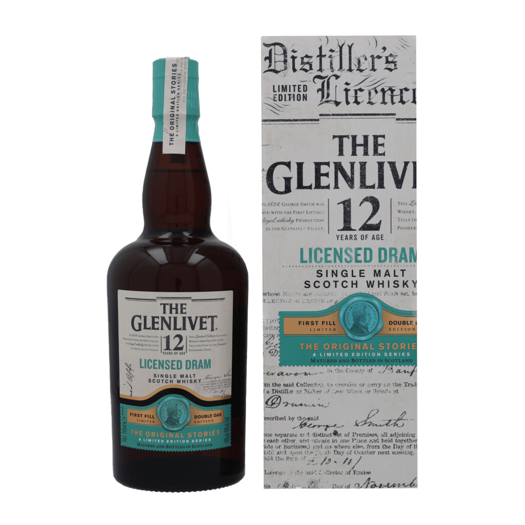 Glenlivet 12 Years Licensed Dram + GB 0.7L (48% Vol.)