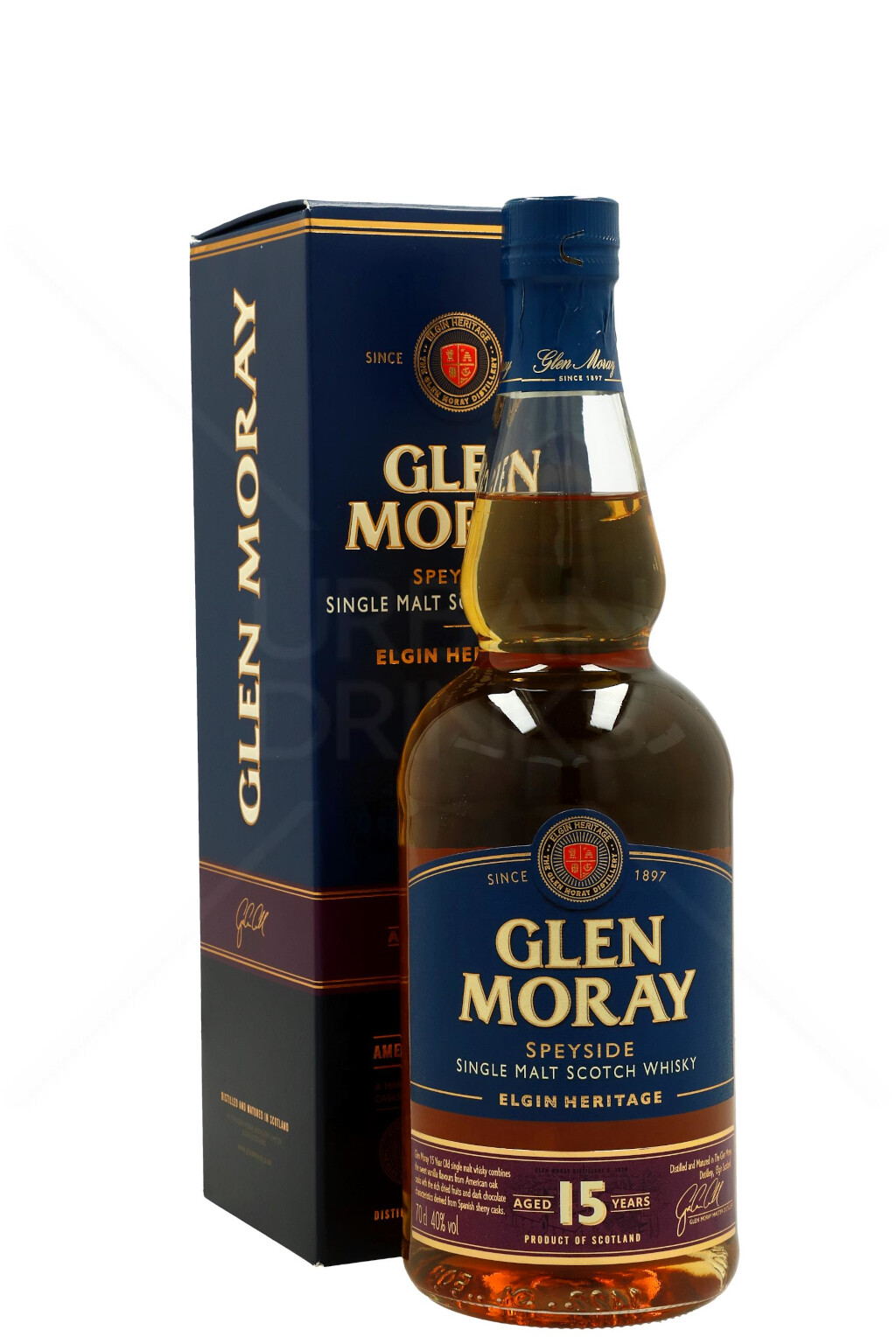 Glen Moray 15 Years Scotch Malt Whisky 0,7L (40% Vol.)