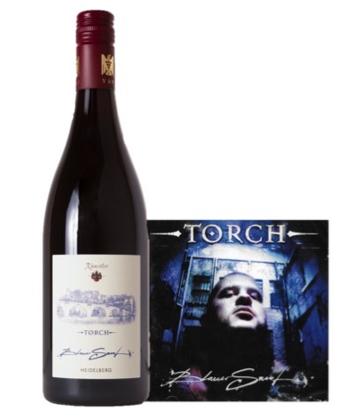 Torch's Blauer Samt Wein Set Blauer Spätburgunder 0,75L (13,5% Vol.) + Torch CD