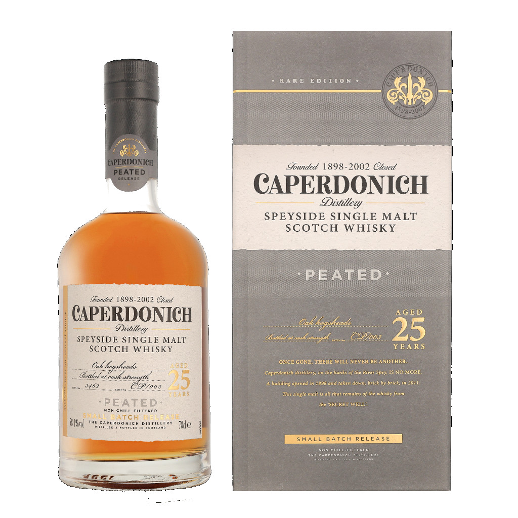 Caperdonich 25 YO Peated + GB 0.7L (40% Vol.)