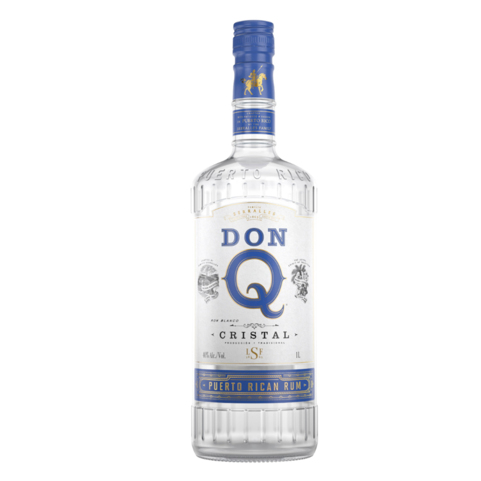 Don Q Cristal Rum 1.0L (40% Vol.)