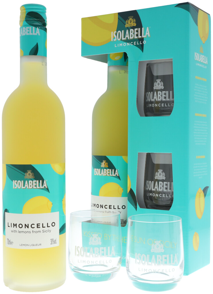 Isolabella Limoncello + 2 Gläser 0,7L (30% Vol.)